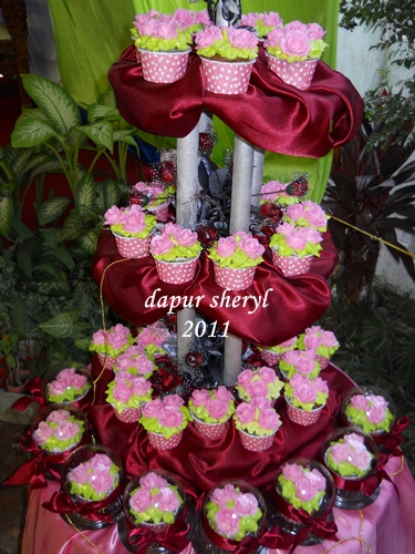 dapursheryl PINK ROSES WEDDING CUPCAKE dapursheryl PINK ROSES WEDDING CUPCAKE