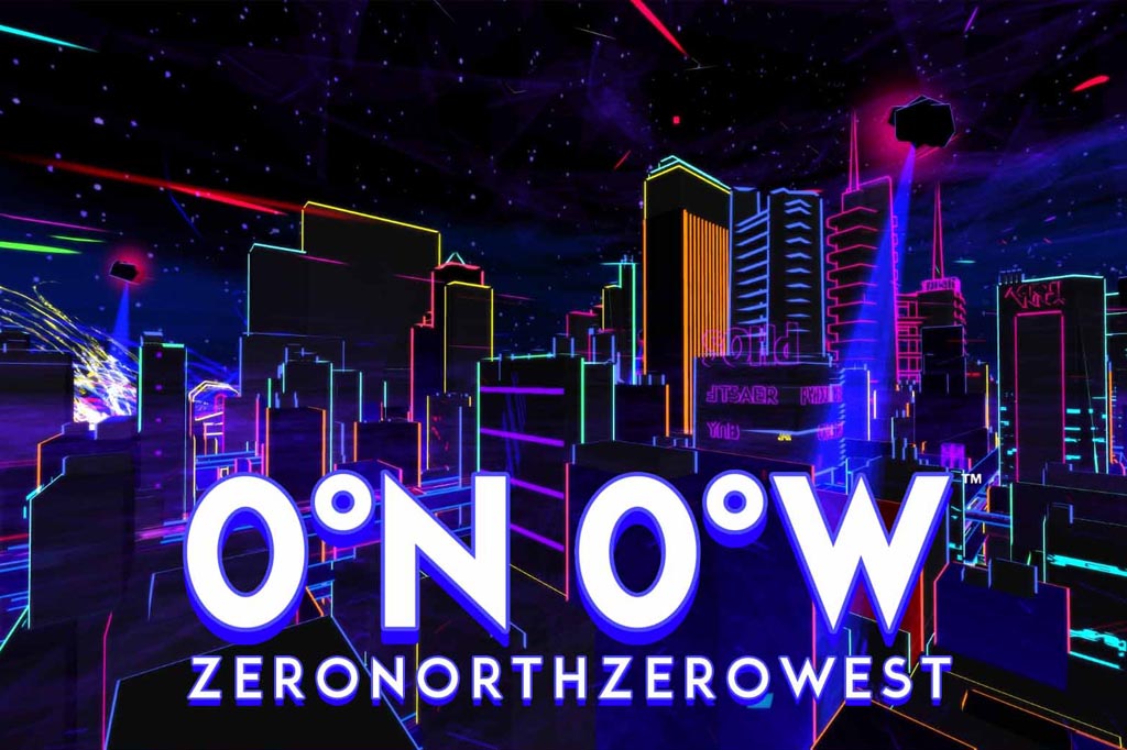 Title superimposed over a neon city backdrop