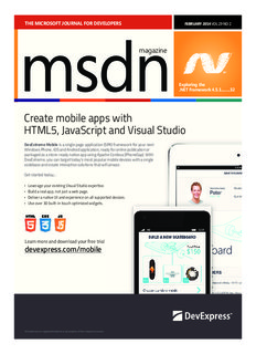 Create Mobile Apps with HTML5, JavaScript and Visual Studio