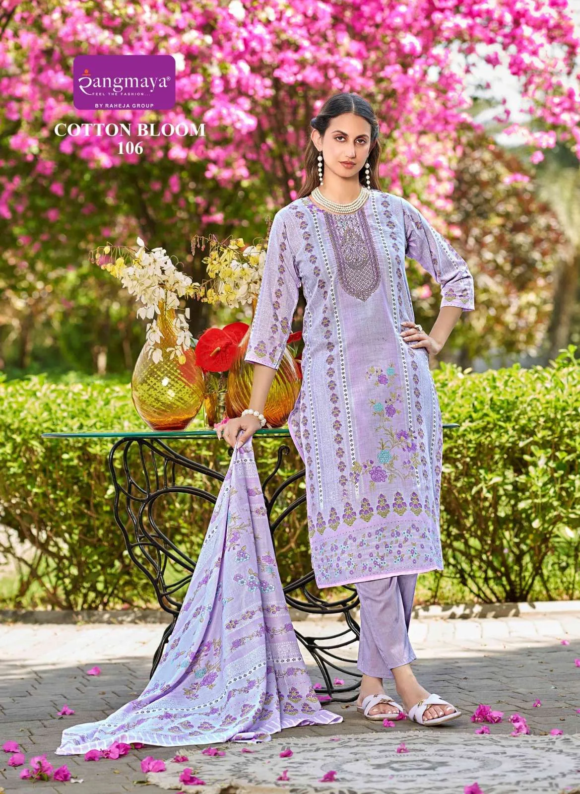 Cotton Bloom Rangmaya Readymade Pant Style Suits