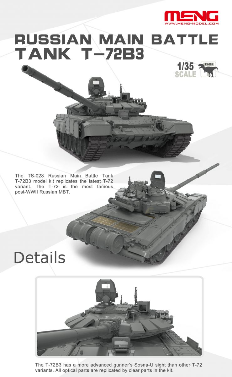The Modelling News Apparently Not An April Fools Joke Meng S New Russian T 72b3 Mbt In 35th Scale