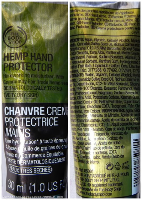 THE BODY SHOP Chanvre Crème Protectrice Mains 