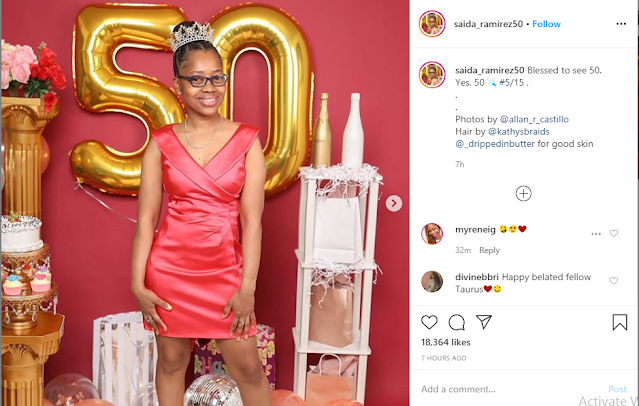 Lady shares Shocking 50th Birthday Photos on Social Media