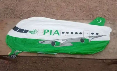 PIA Marked Ballon ,Aeroplane Shaped found in Hiranagar