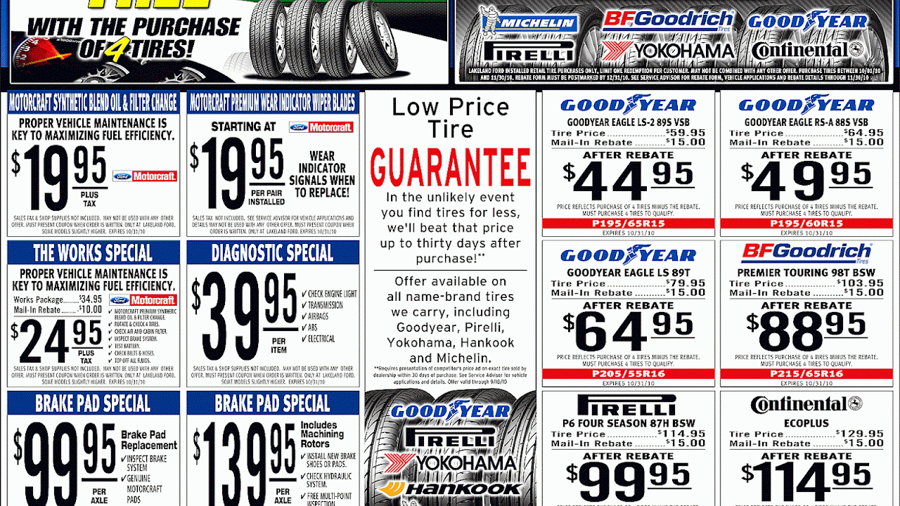 Oil Change Coupons Ford