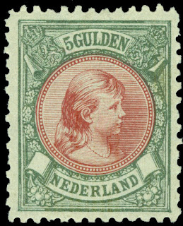 NETHERLANDS 1896 Princess Wilhelmina 5g bronze green