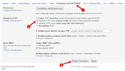 Penerusan dan POP/IMAP