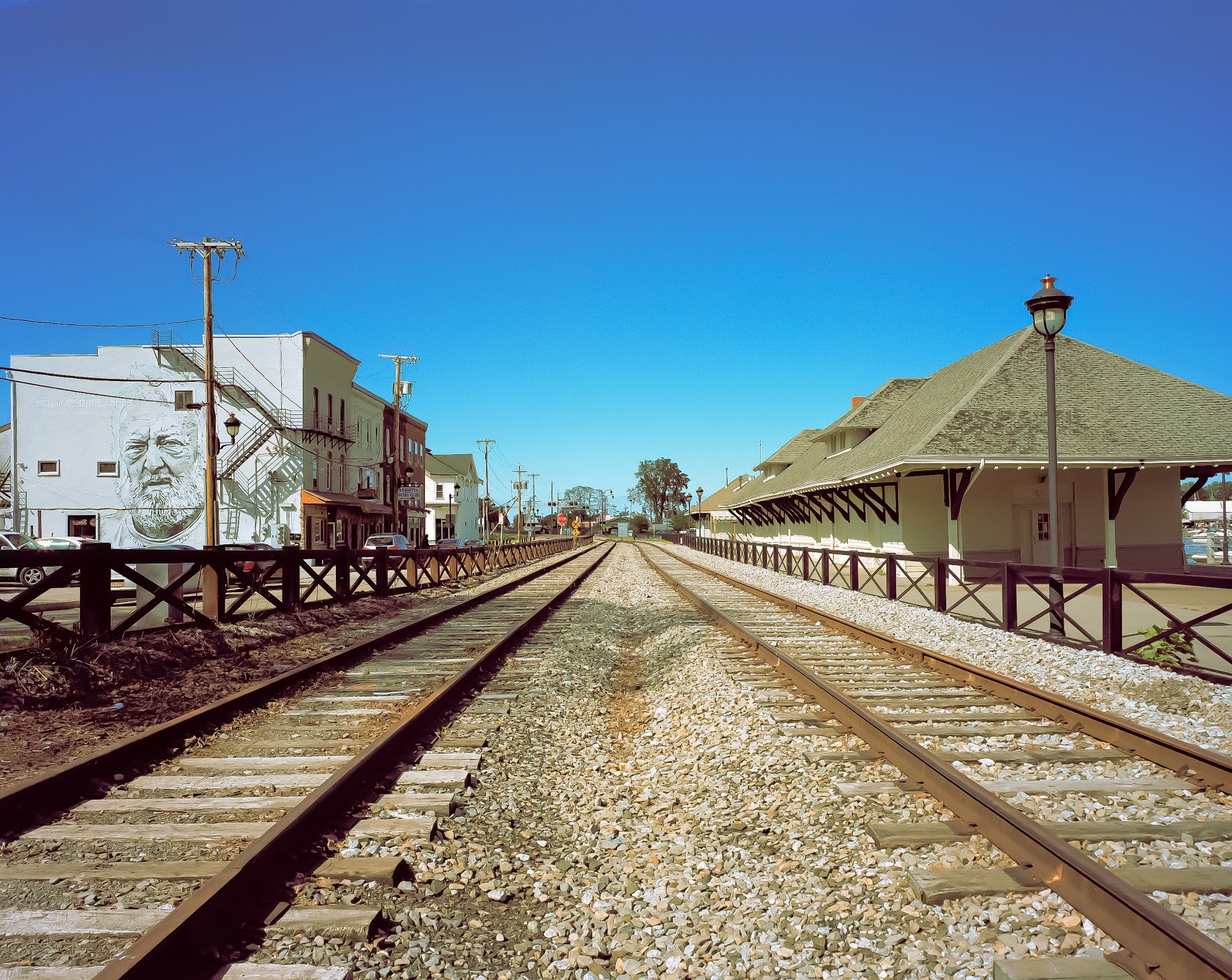 Riverside Railroad on PORTRA 160 Large Format Film
