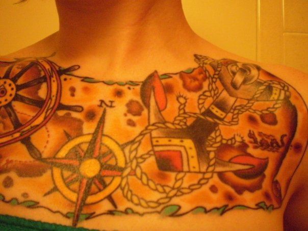 Much like my chest piece most of my tattoos are readily visible 