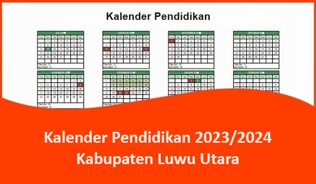 Kalender Pendidikan 2023/2024 Kabupaten Luwu Utara