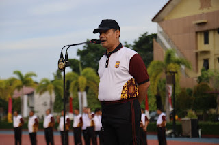 Seribu Personel Polda Aceh Semangat Olahraga di Lapangan Depan Mapolda Aceh  