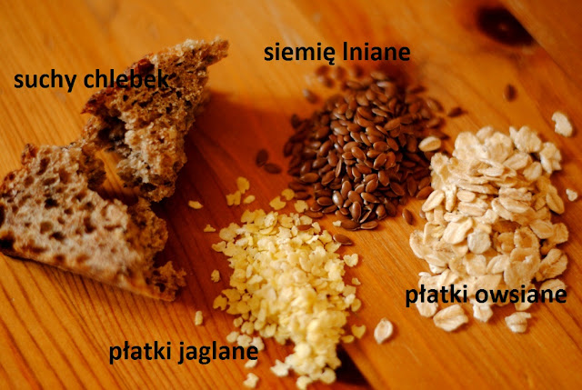 składniki domowej bułki tartej