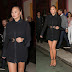 Chrissy Teigen usa mini vestido preto