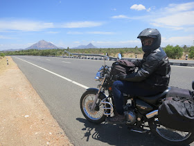 Fully decked on the motorcycle and the open road