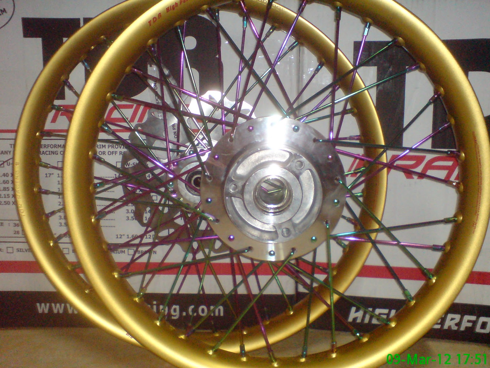 Velg TDR Gold Ruji pelangi Tromol trusty untuk Satria FU 