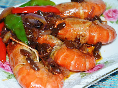 Resepi udang galah goreng taucu