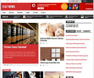 flat news magazine blogger template