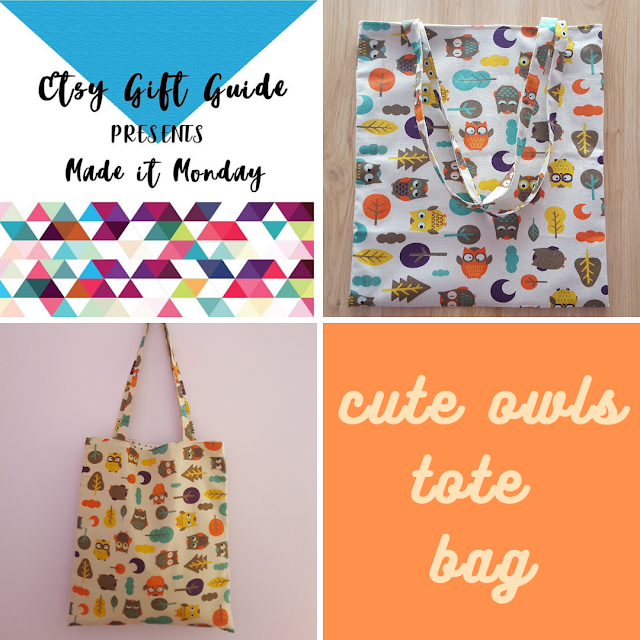 I made it Monday: cute owls tote bag