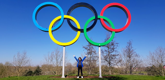 Keilyn with the Olympic Rings