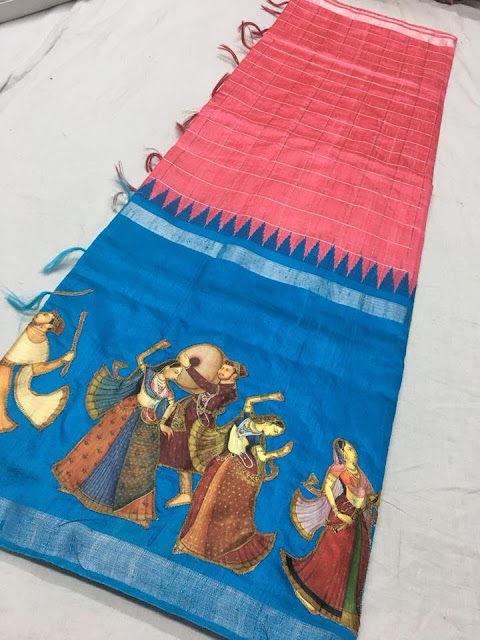 khadi Silk Work Sarees