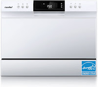 White COMFEE' CDC22P2AWW Countertop Mini Dishwasher, image