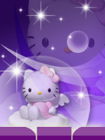 Gambar Hello Kitty Lucu Warna Ungu Angel 