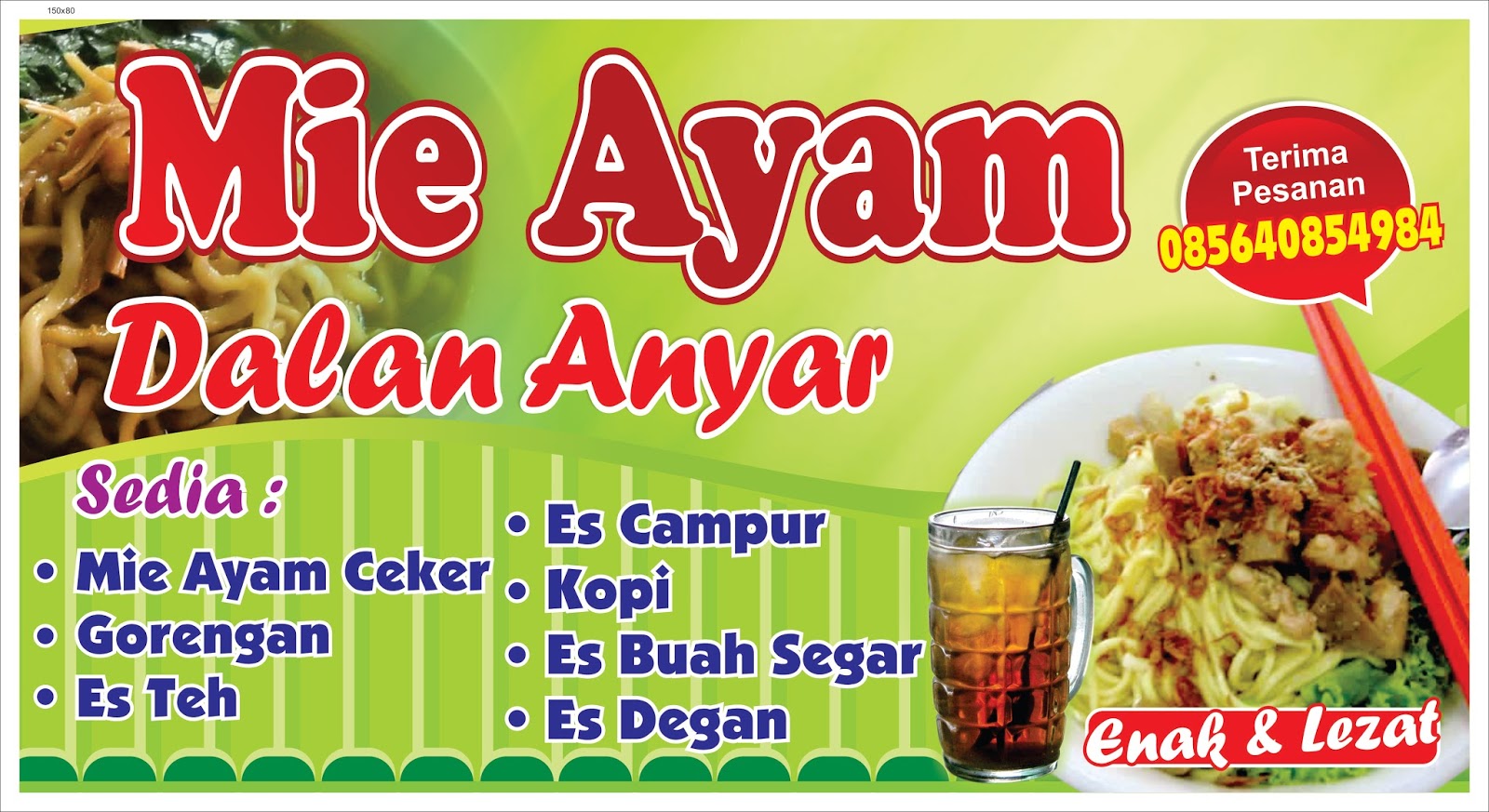 Contoh Design Spanduk  Warung Bakso  Mie Ayam