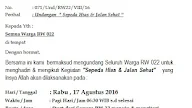Contoh Undangan Jalan Sehat Hut Ri