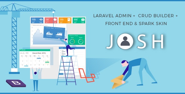 Josh v6.2 - Laravel Admin Template + Front End + CRUD