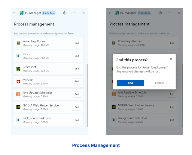 Manage Running Process