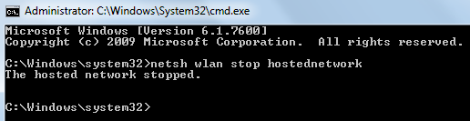netsh WLAN Stop