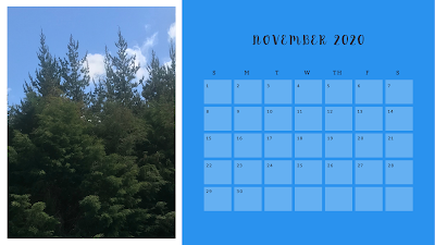 picture of november scenery calendar 2020