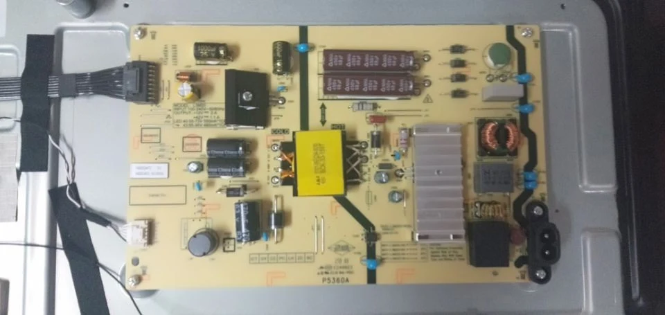 Skyworth 49E6, 49E6D, 49E3, 49E3D, 43E6, 43E6D, 43E3, and 43E3D model power supply board.