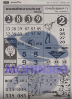 Thai Lottery First 4Pc Papers For 01-10-2018
