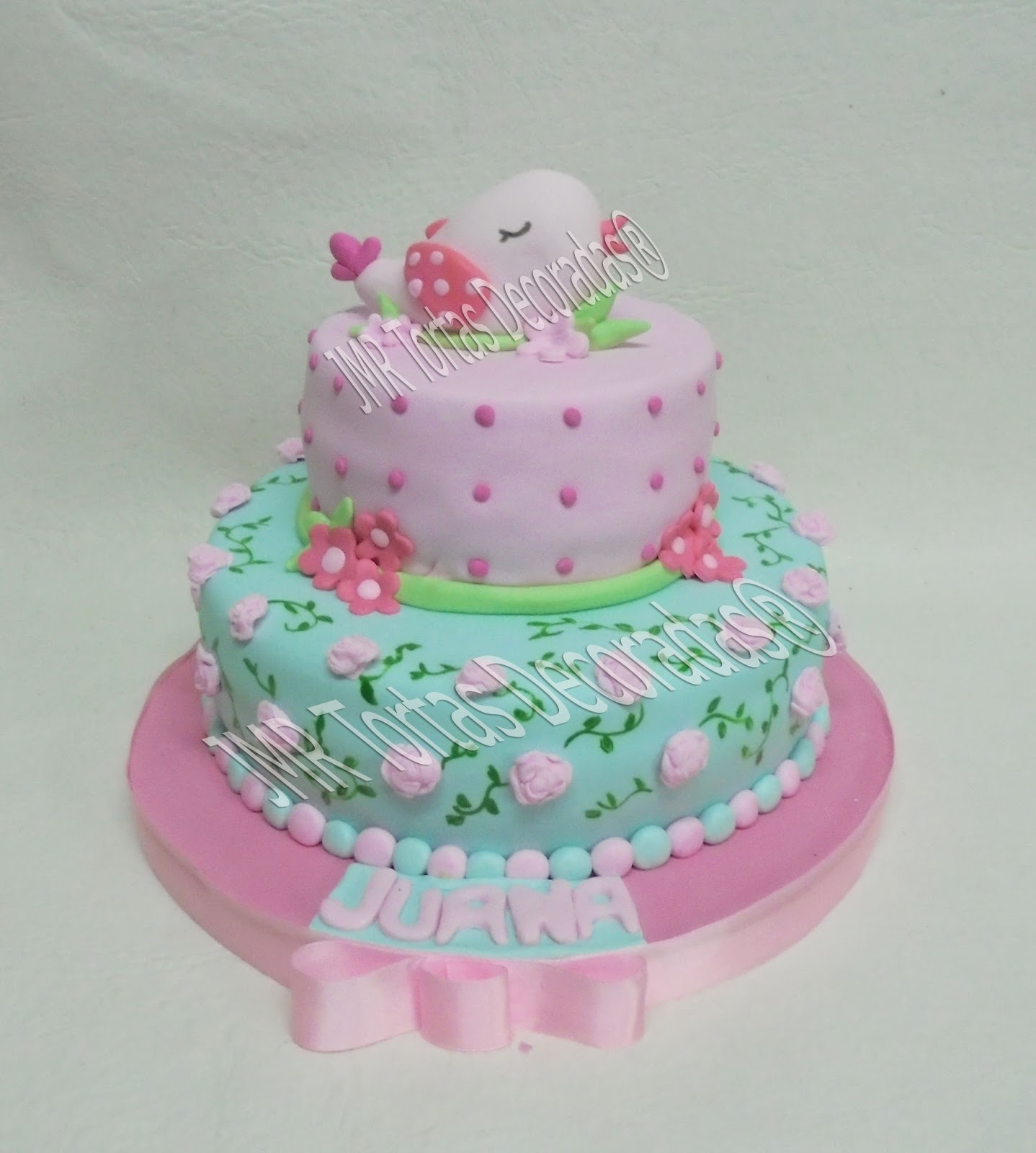 Torta Pajarito Shabby Jmr Tortas Decoradas - torta roblox nena