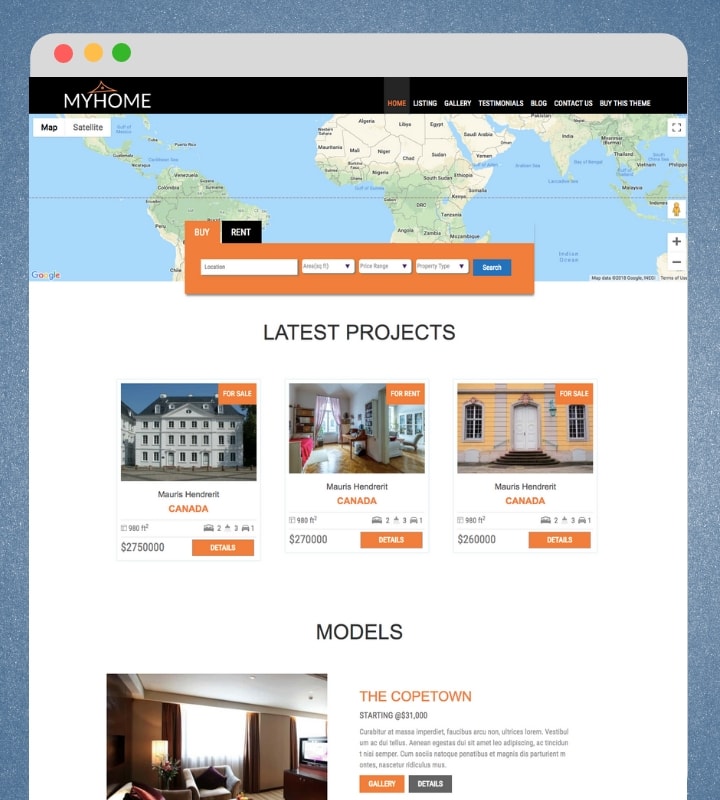 MyHome (Real Estate WordPress Theme)