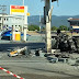 Βέροια: Ακυβέρνητη νταλίκα έπεσε πάνω σε βενζινάδικο και προκάλεσε φωτιά - Δείτε βίντεο