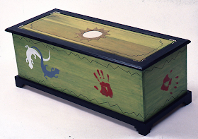 blanket chest, painted