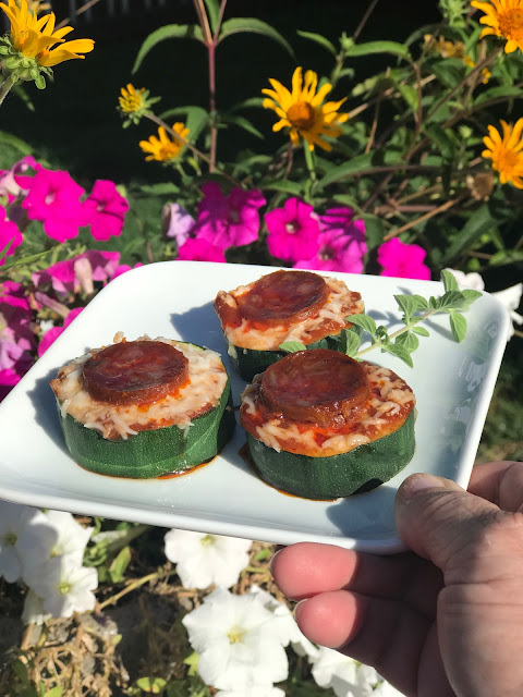 Zucchini pizza rounds from Grow a Good Life, photo used with permission.