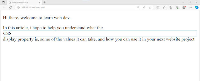Output of HTML code