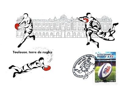 souvenir philatélique "Bicentenaire du rugby à XV" - France 2023