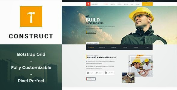 Best Building & Construction PSD Template  