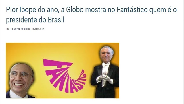 COM TEMER, FANTÁSTICO DESABA NA AUDIÊNCIA