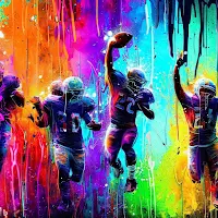 Drippy Football Wallpapers NFL - Touchdown in a Rainbow Splash!
