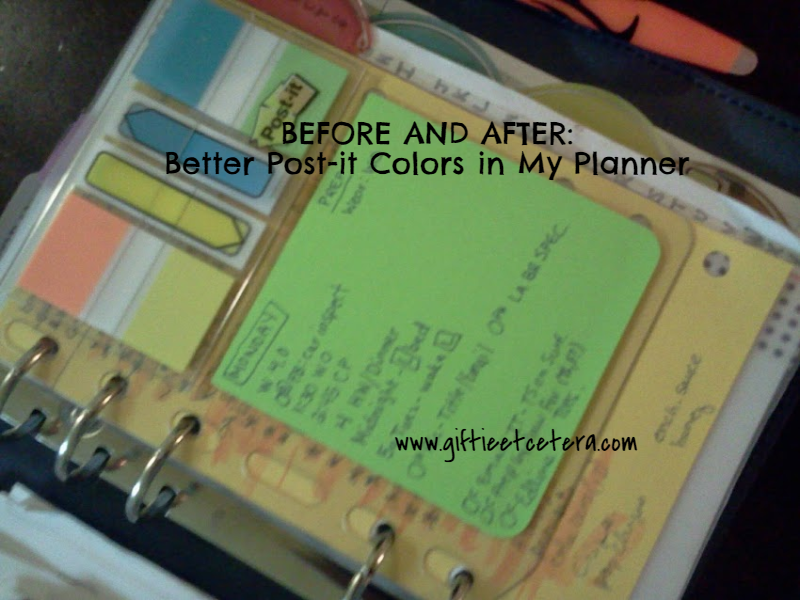 post-it, colors, planner
