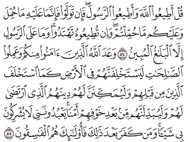 Tafsir Surat An-Nur Ayat 54, 55