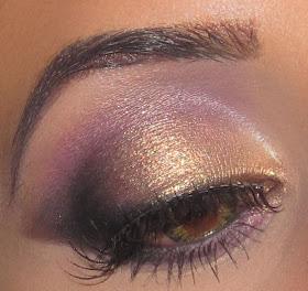 purple gold smokey, mac, makeup, blog, mac melon pigment, smoulder, blog, look carbon 5