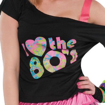 Womens I Loveheart The 80s Costumes Simplyeightiescom