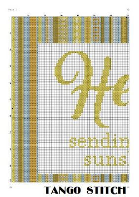 Hello sending you sunshine cross stitch ornament pattern