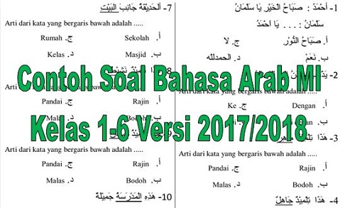 Contoh Soal  Bahasa  Arab  MI Kelas  1 6  Versi 2021 2021 OPS 